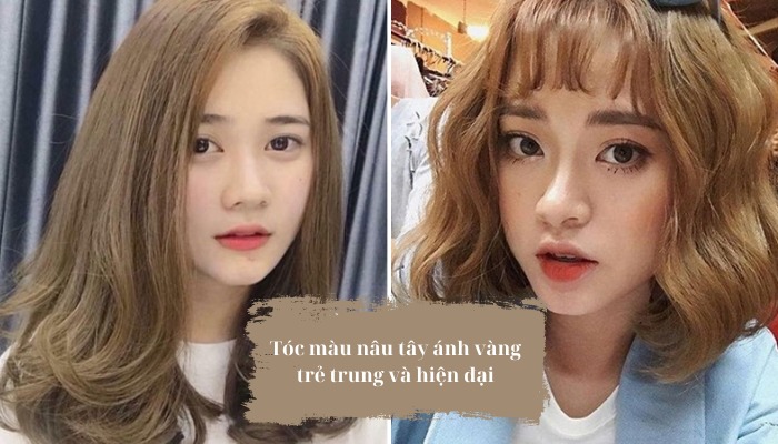 tóc màu nâu tây đậm