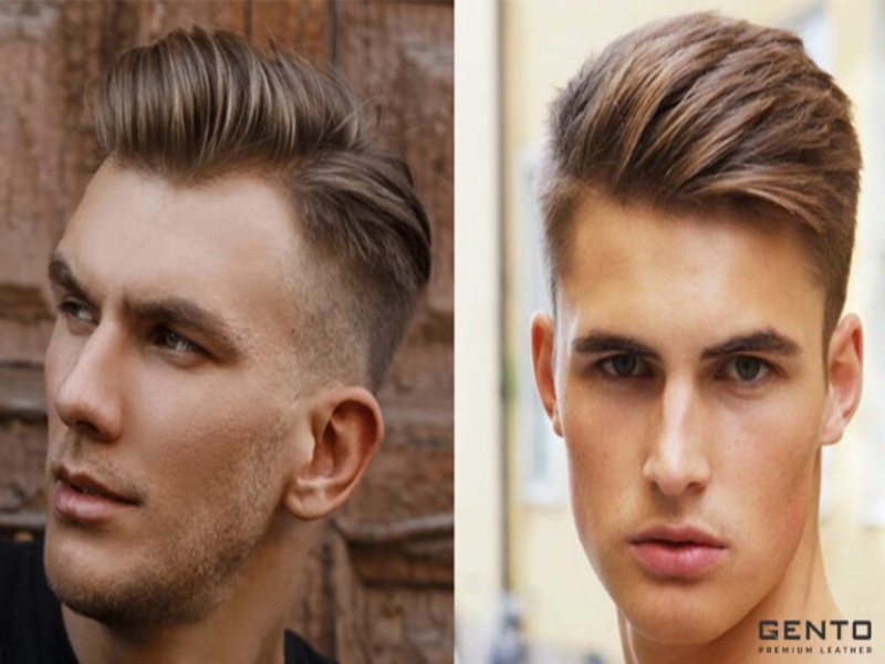 Cắt tóc nam Undercut Quiff nhuộm sáng màu