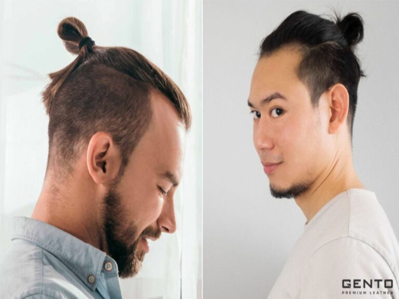 Kiểu tóc Undercut Top Knot búi sau gáy