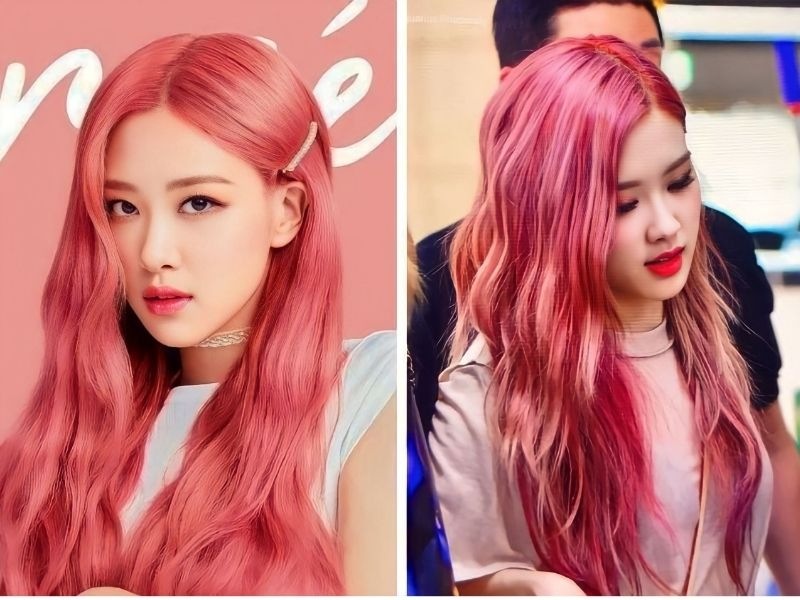 Kiểu tóc của Rose sóng nhỏ hồng