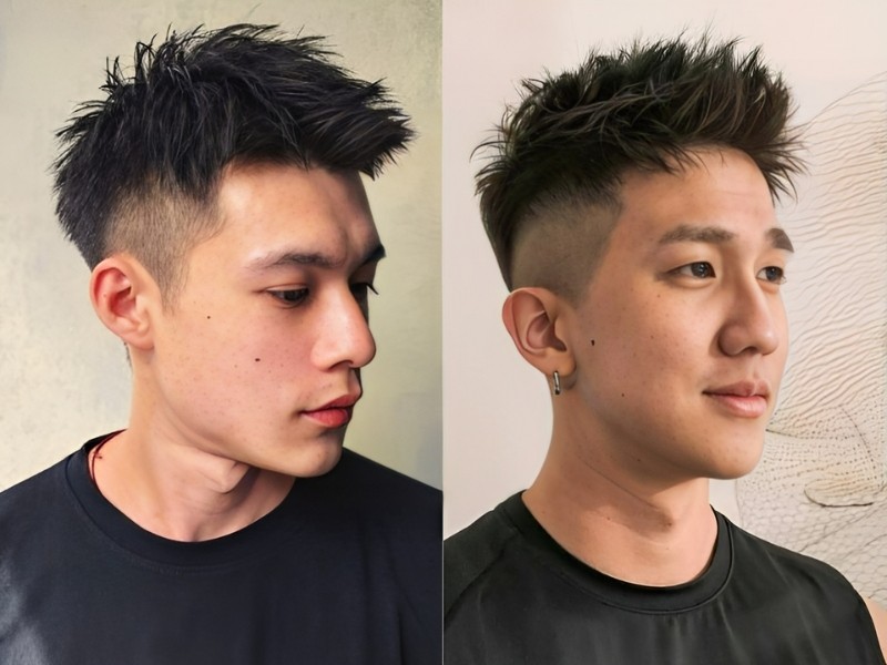 Kiểu tóc short quiff dài