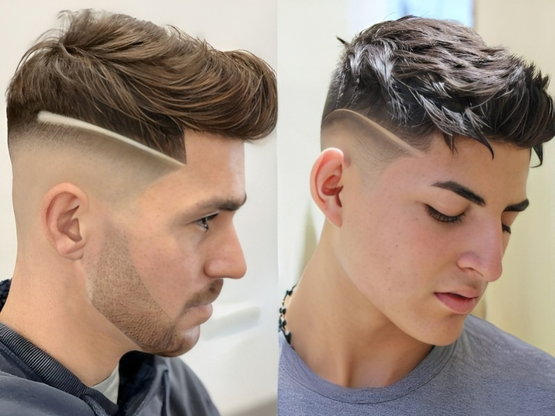 Kiểu tóc short quiff kẻ vạch