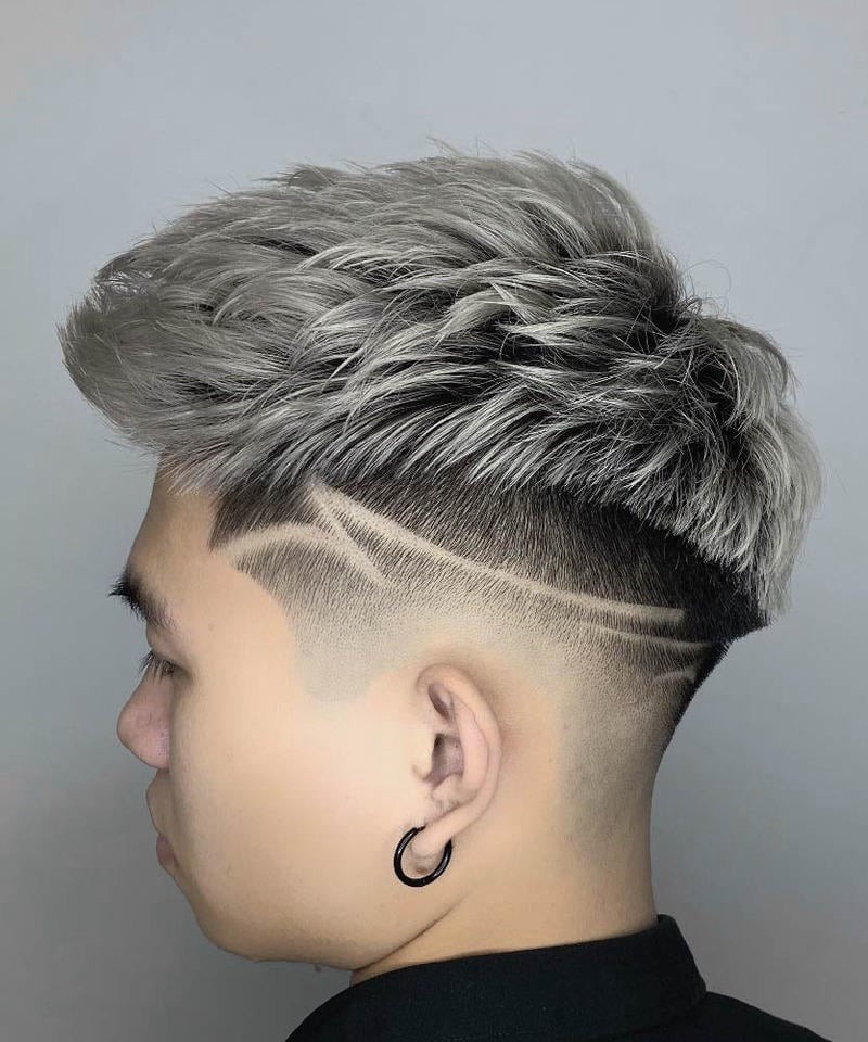 Kiểu tóc short quiff mặt vuông