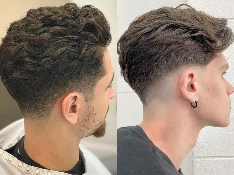 Kiểu tóc short quiff uốn